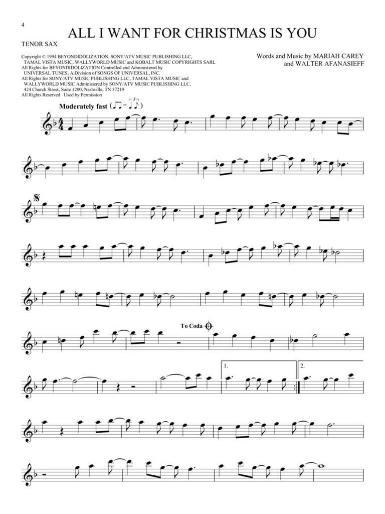 Other Cover Image 101 Christmas Songs for Tenor Sax