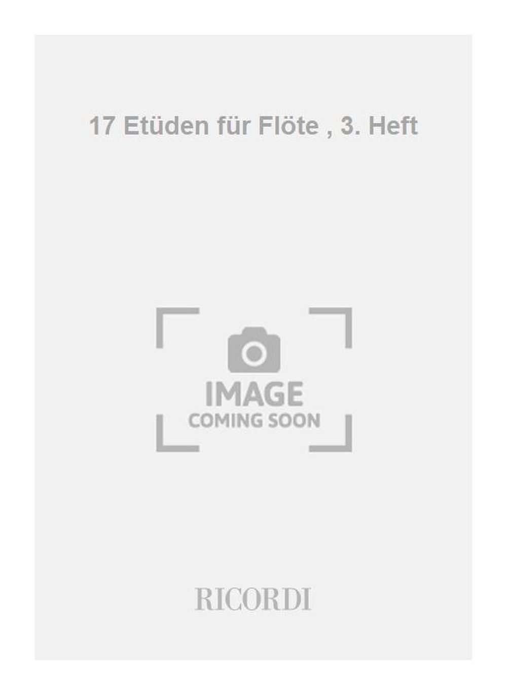 Front Cover Image 17 Etüden für Flöte, 3. Heft