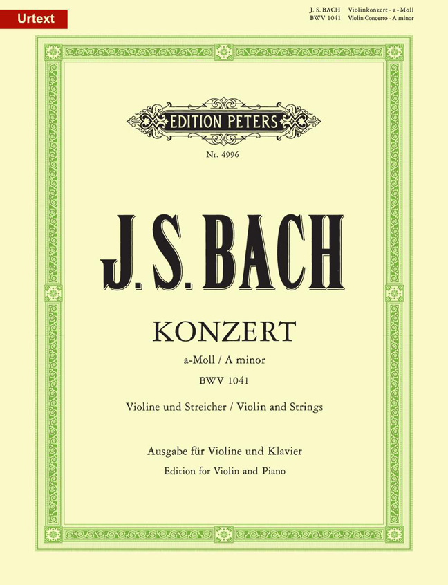 Front Cover Image Konzert für Violine, Streicher und Basso continuo a-Moll BWV 1041