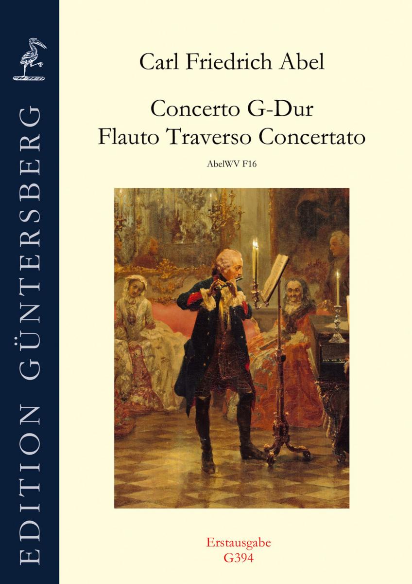 Front Cover Image Concerto G-Dur Flauto Traverso Concertato für Traversflöte, zwei Violinen, Viola und Basso AbelWV F16