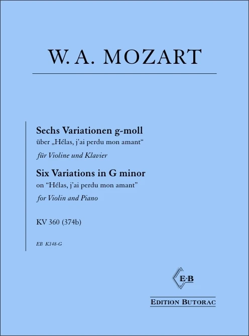 Front Cover Image Sechs Variationen g-moll KV 360 (374b)