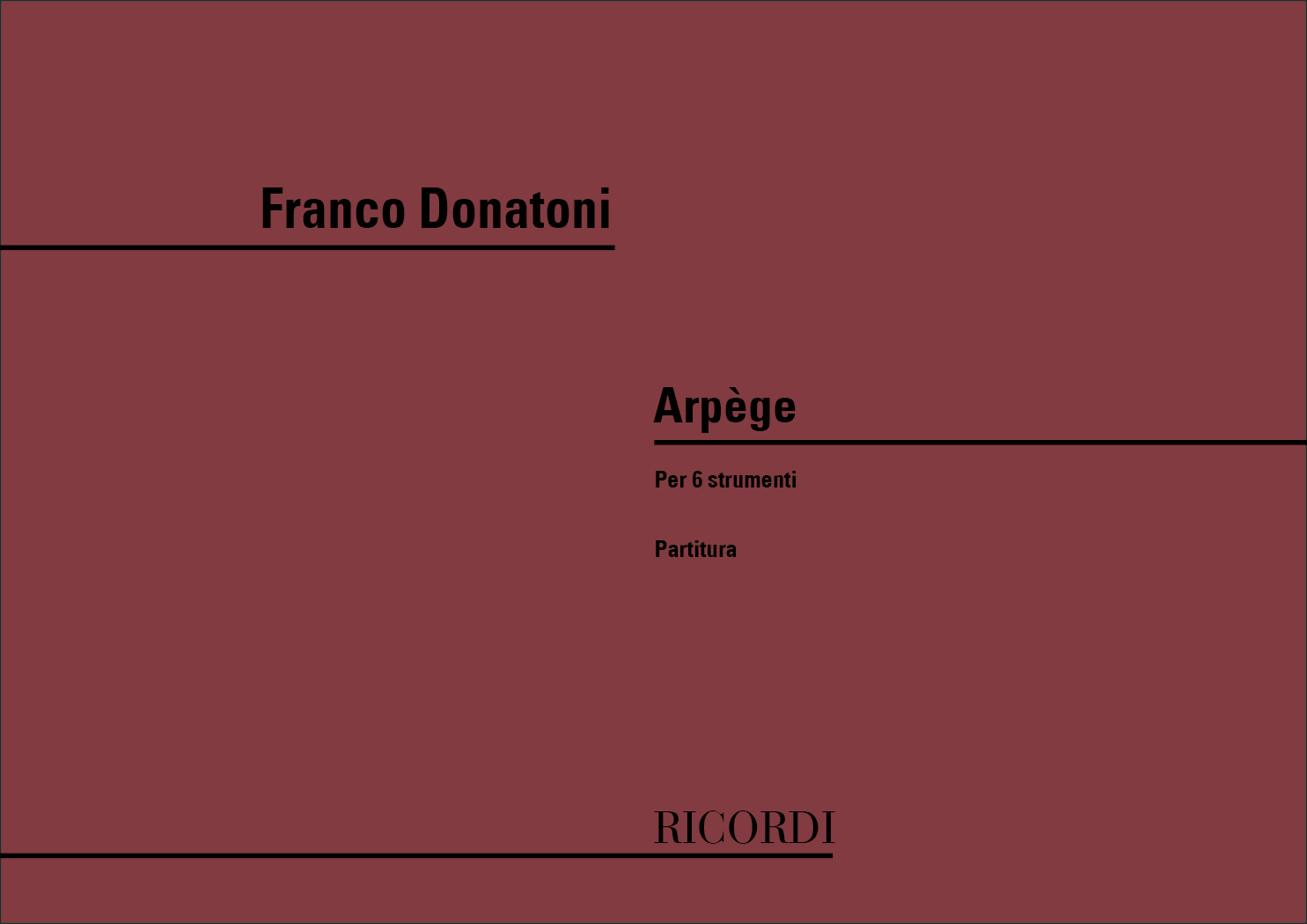 Front Cover Image Arpège
