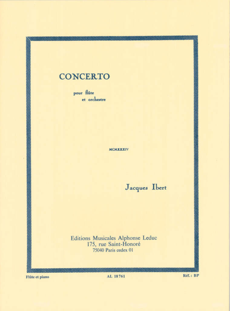 Front Cover Image Concerto pour flûte et orchestre