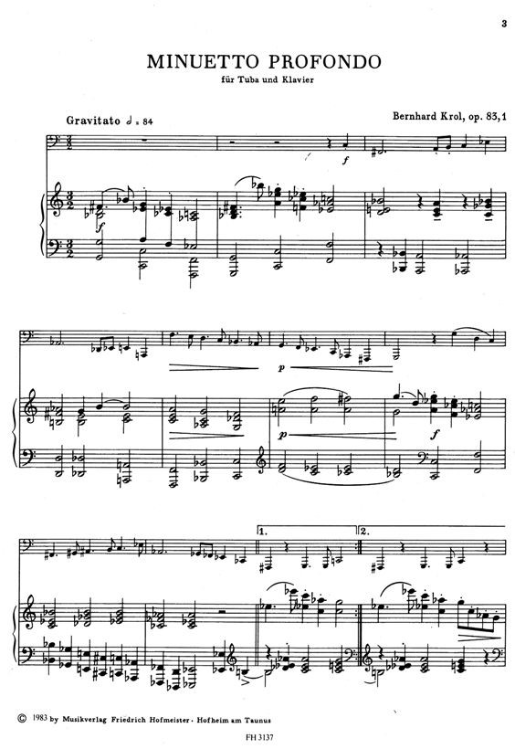 Front Cover Image Minuetto profondo op. 83/1