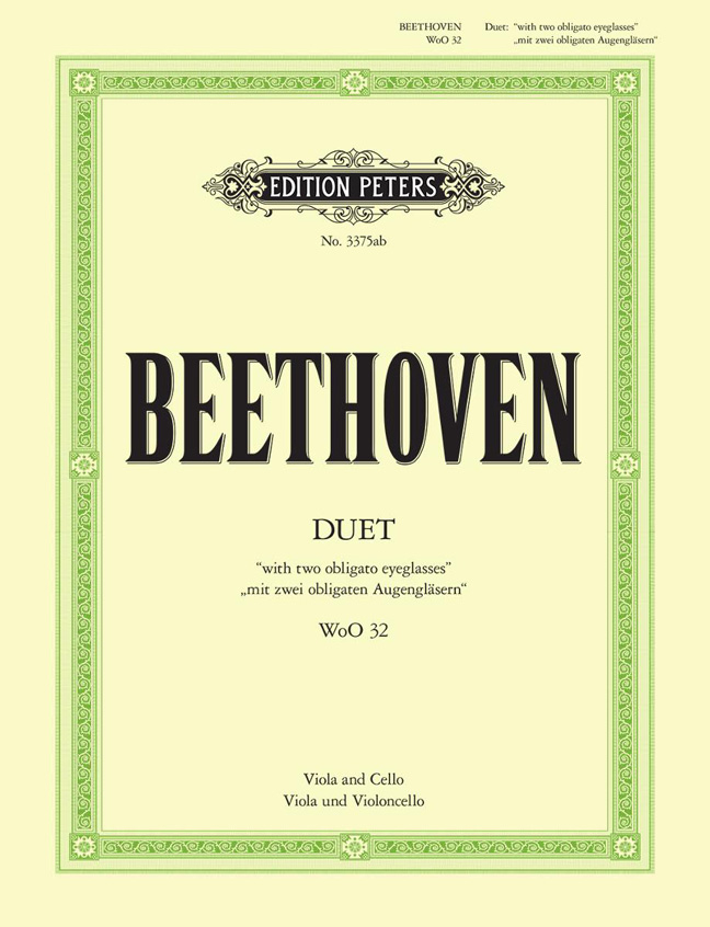 Front Cover Image Duett "mit 2 obligaten Augengläsern" für Viola und Violoncello Es-Dur WoO 32