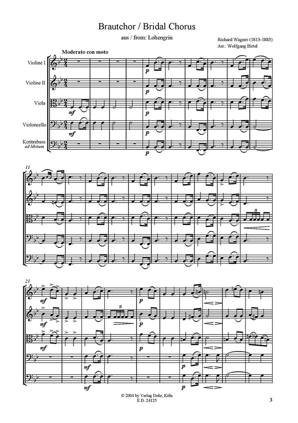 Front Cover Image Brautchor aus "Lohengrin"
