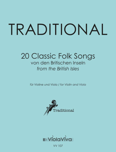 Front Cover Image 20 Classic Folk Songs, für Violine und Bratsche