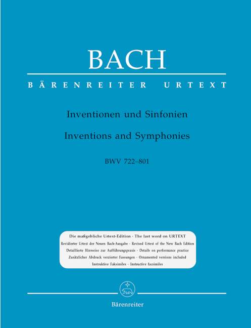 Other Cover Image Inventionen und Sinfonien BWV 772-801