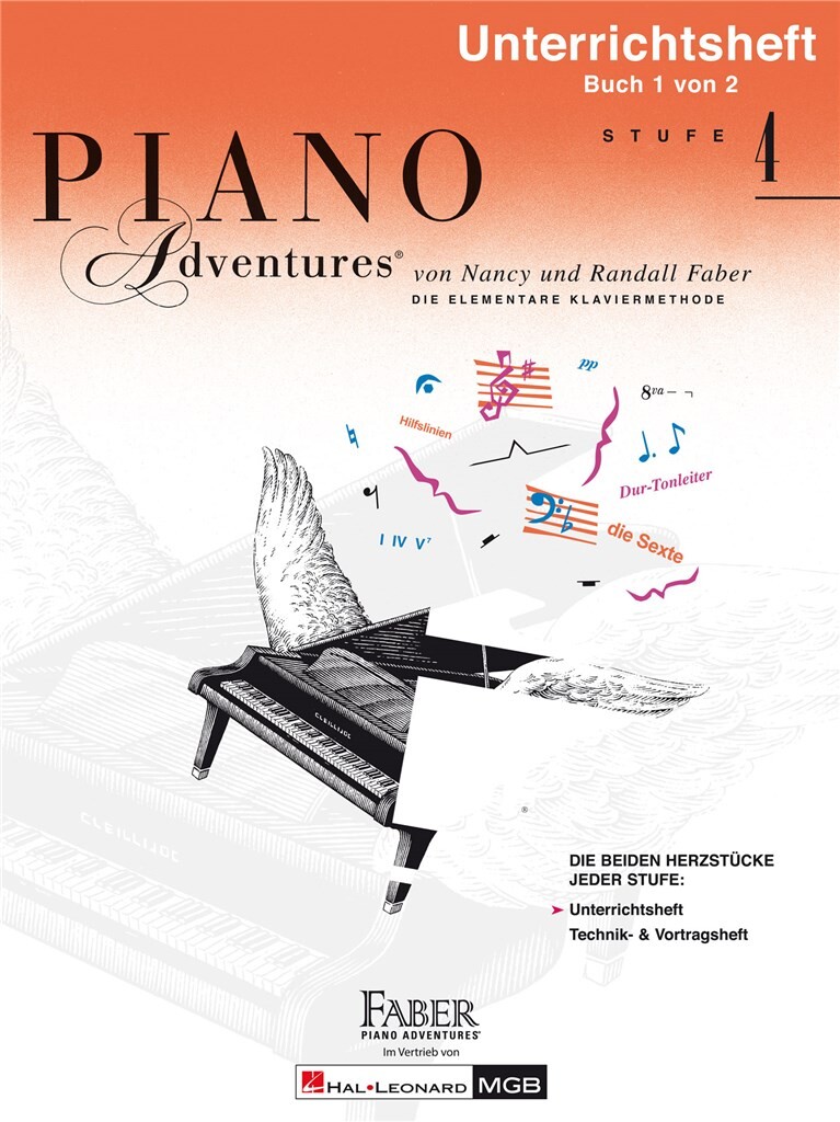 Front Cover Image Piano Adventures Stufe 4 - Unterrichtsheft