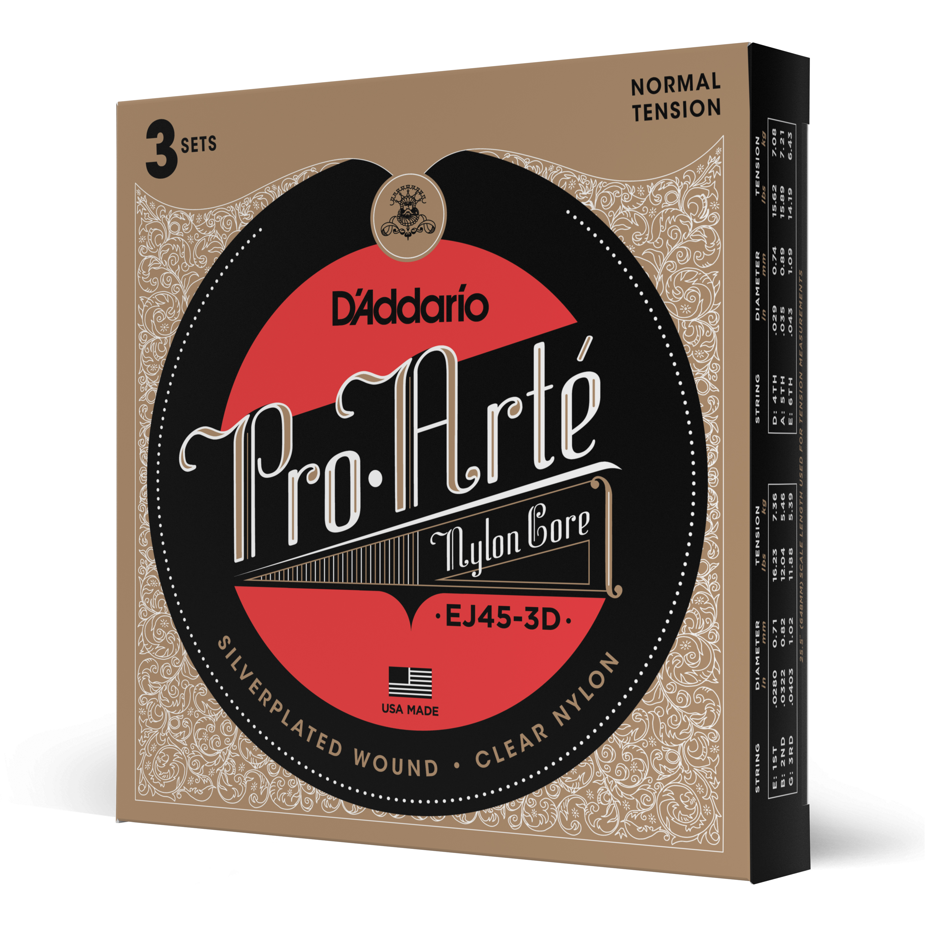 Other Cover Image EJ45 Pro-Arté Nylon, Normal Tension 3er Set