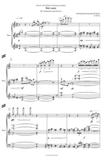 Other Cover Image Dal Vento für Cello und Klavier