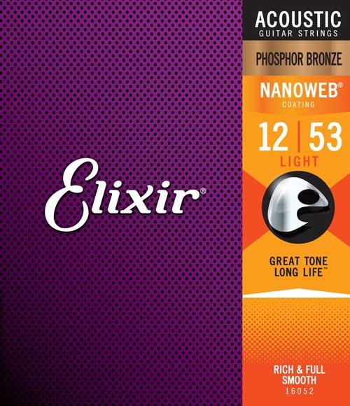 Front Cover Image Elixir Akustik Phosphor Bronzesaiten mit NANOWEB Beschichtung, light