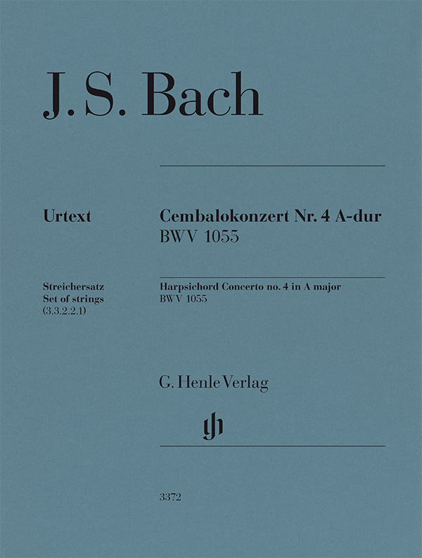 Front Cover Image Cembalokonzert Nr. 4 A-dur BWV 1055