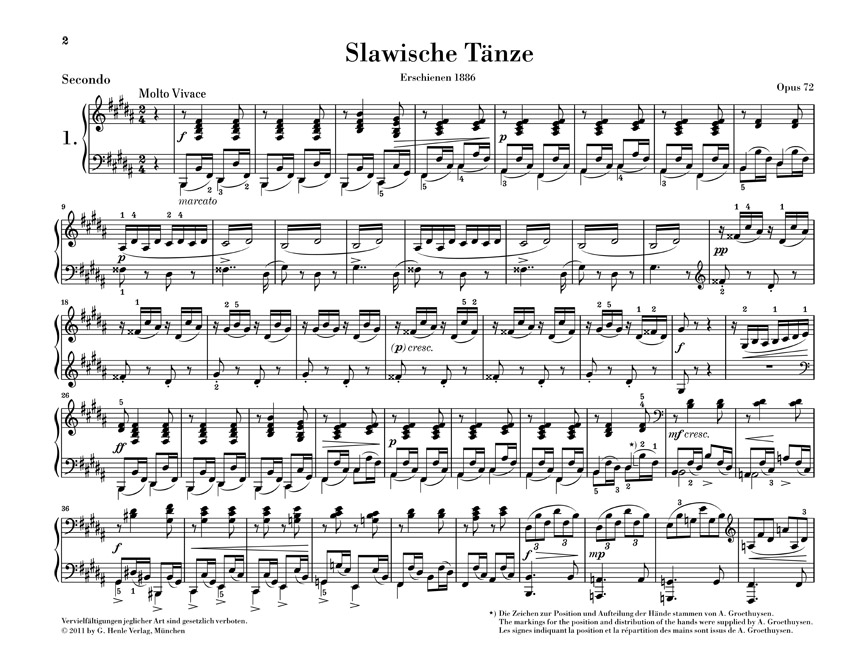 Other Cover Image Slawische Tänze op. 72