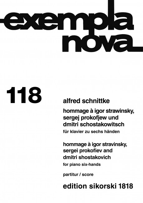Front Cover Image Hommage à I. Strawinsky, S. Prokofjew und D. Schostakowitsch 118
