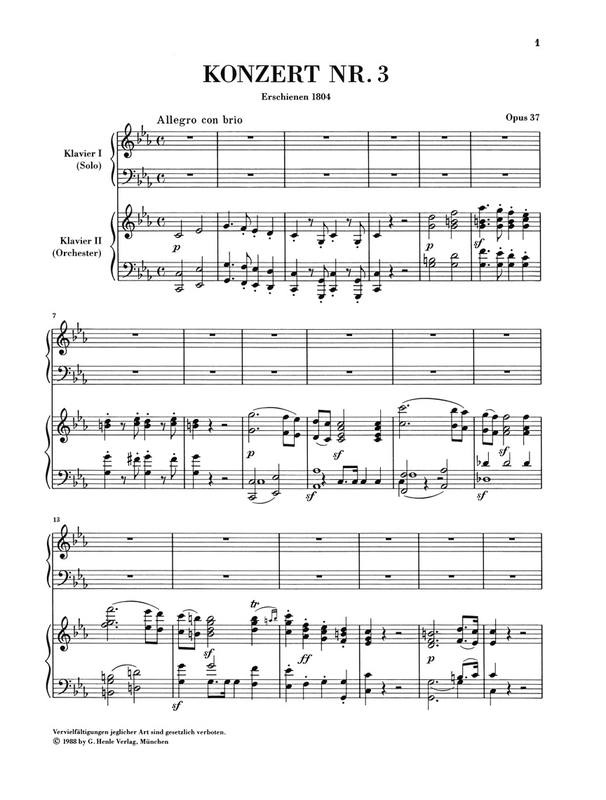 Other Cover Image Klavierkonzert Nr. 3 c-moll op. 37