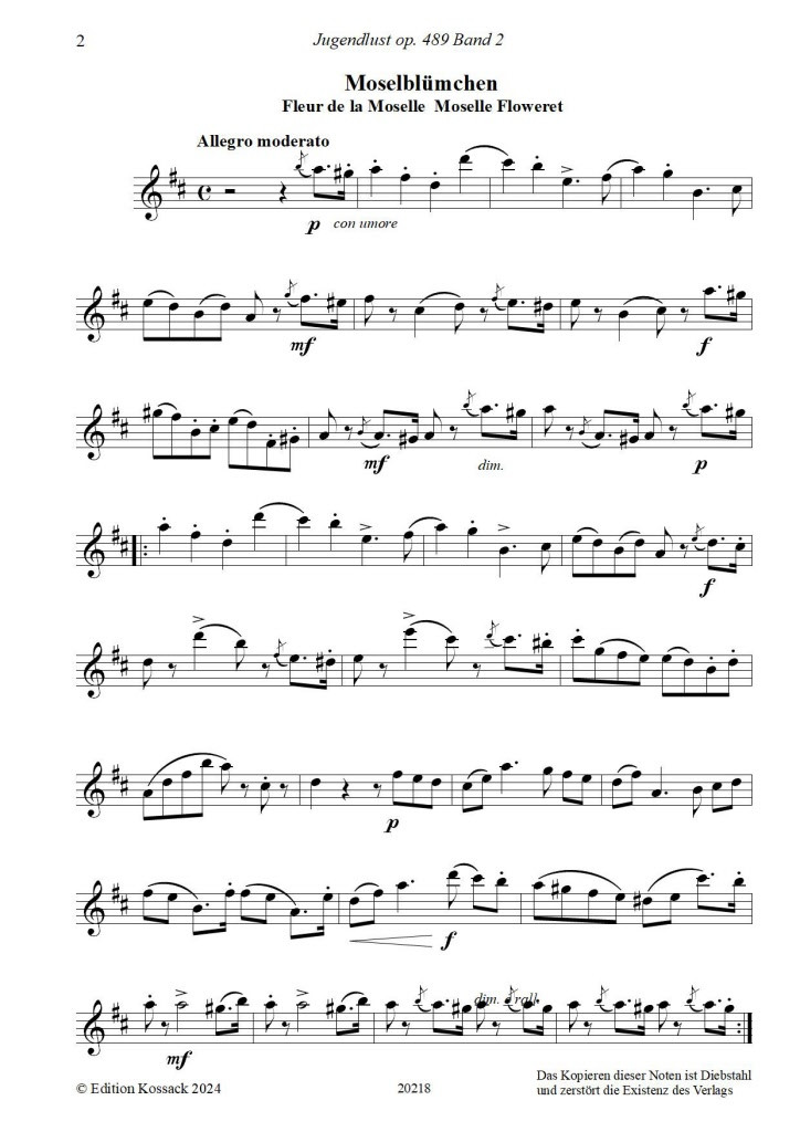 Other Cover Image Jugendlust op. 489 Band 2