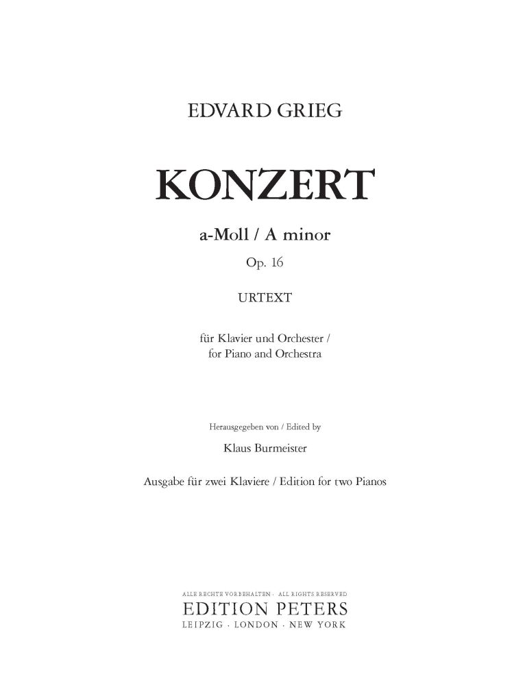 Front Cover Image Konzert a-Moll op. 16