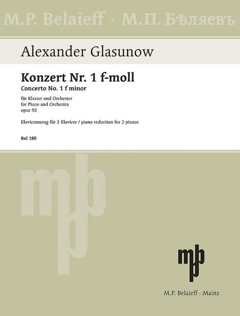 Front Cover Image Klavierkonzert Nr. 1 Nr. 1 f-Moll op. 92 (1900)