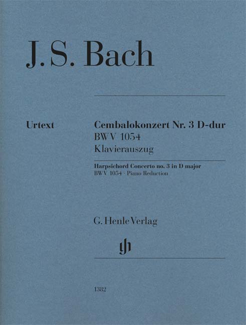 Front Cover Image Cembalokonzert Nr. 3 D-dur BWV 1054