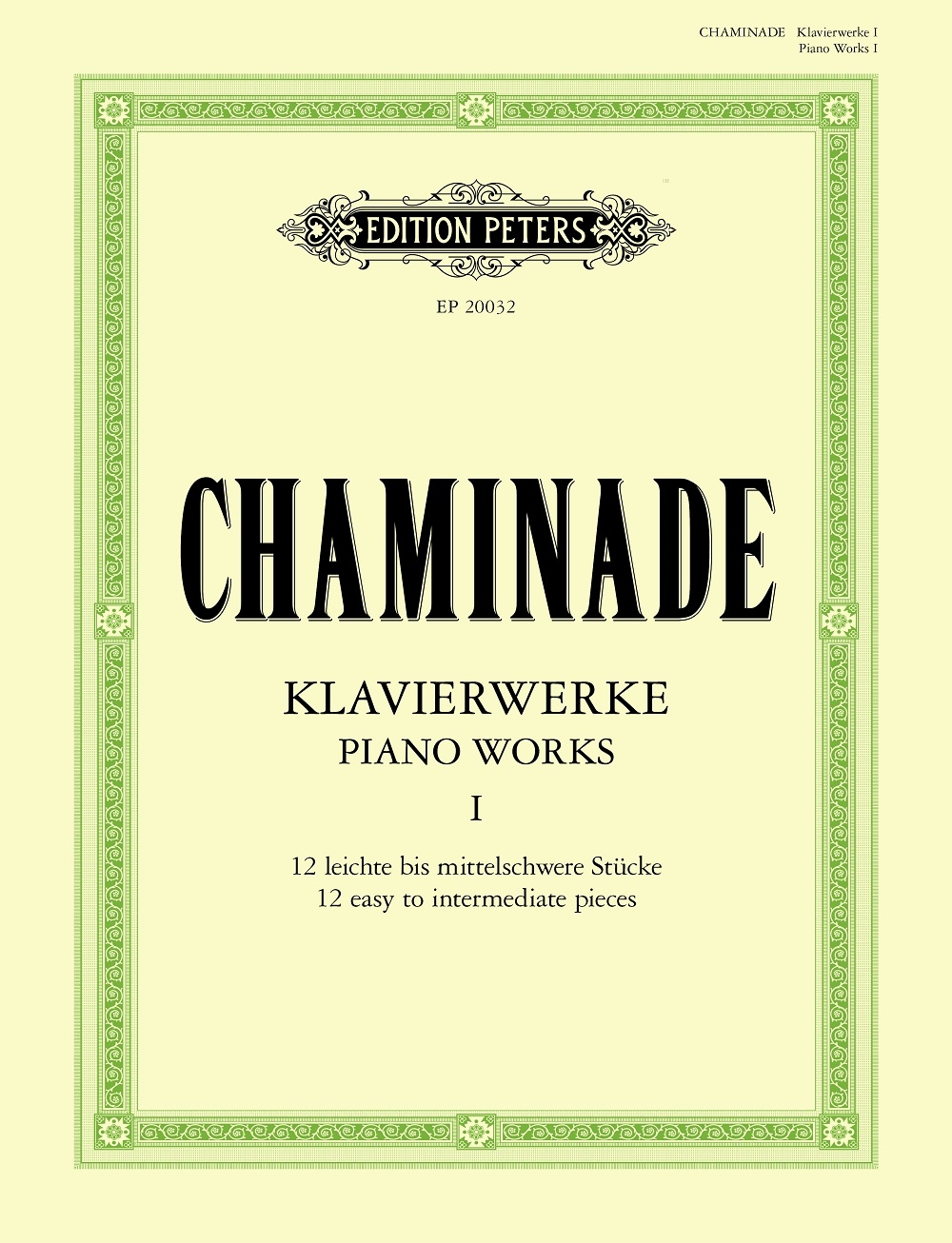 Front Cover Image Klavierwerke / Piano Works Vol. 1