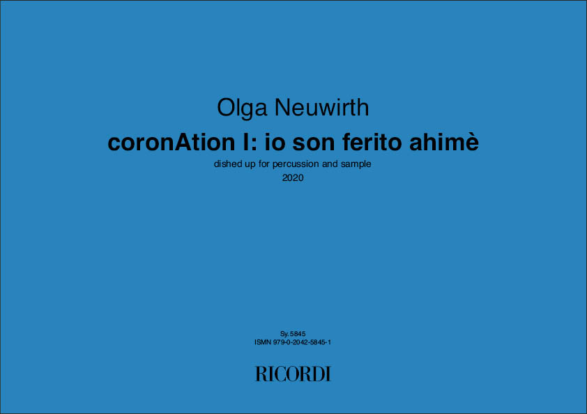 Other Cover Image coronAtion I: io son ferito ahimè
