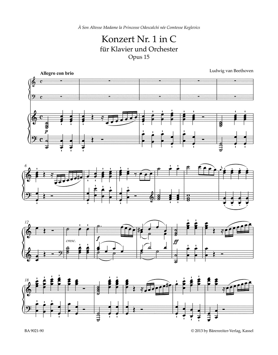 Other Cover Image Konzert für Klavier und Orchester Nr. 1 C-Dur op. 15