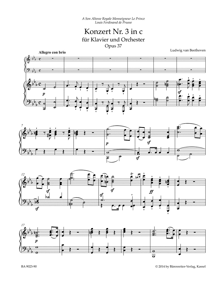Other Cover Image Konzert für Klavier und Orchester Nr. 3 c-Moll op. 37