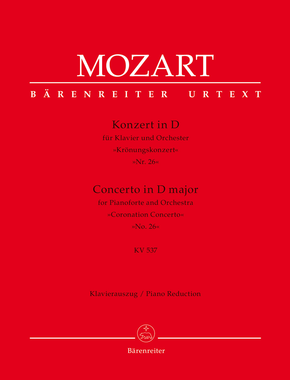 Front Cover Image Konzert für Klavier und Orchester Nr. 26 D-Dur KV 537 "Krönungskonzert"