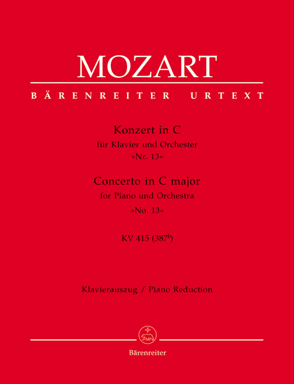 Front Cover Image Konzert für Klavier und Orchester Nr. 13 C-Dur KV 415 (387b)