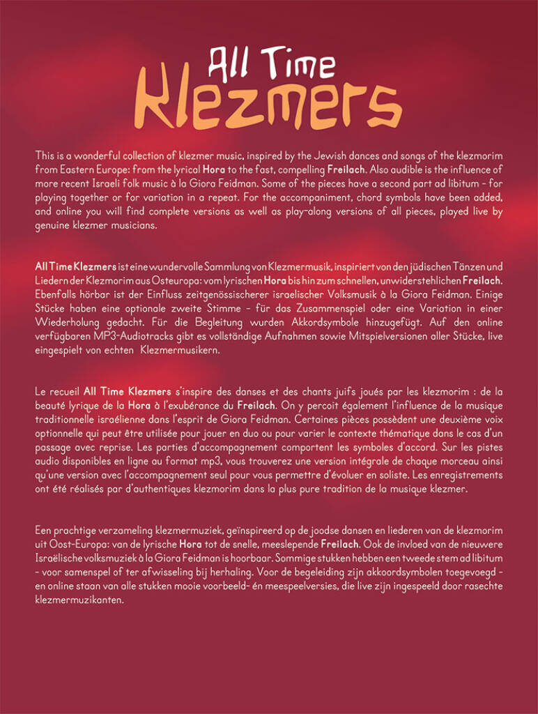 Other Cover Image All Time Klezmers - Flute