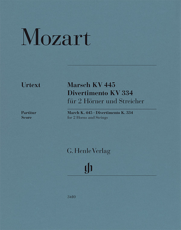 Front Cover Image Marsch KV 445 und Divertimento KV 334