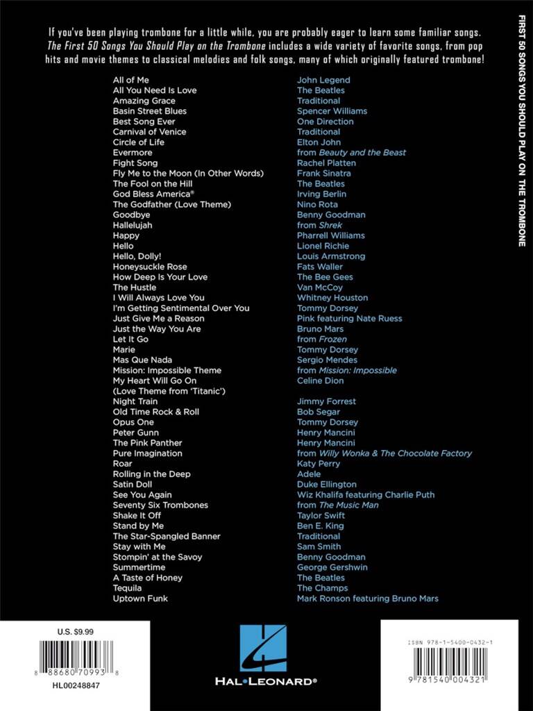 Other Cover Image First 50 Songs You Should Play on the Trombone