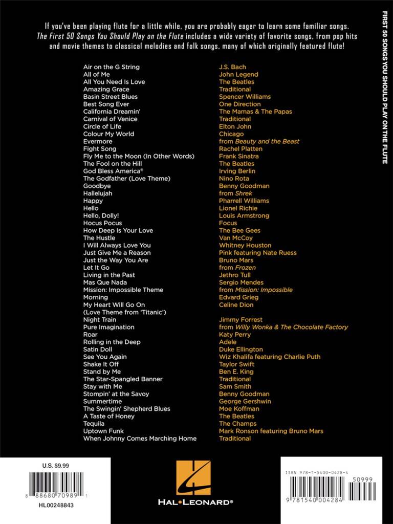 Other Cover Image First 50 Songs You Should Play on the Flute