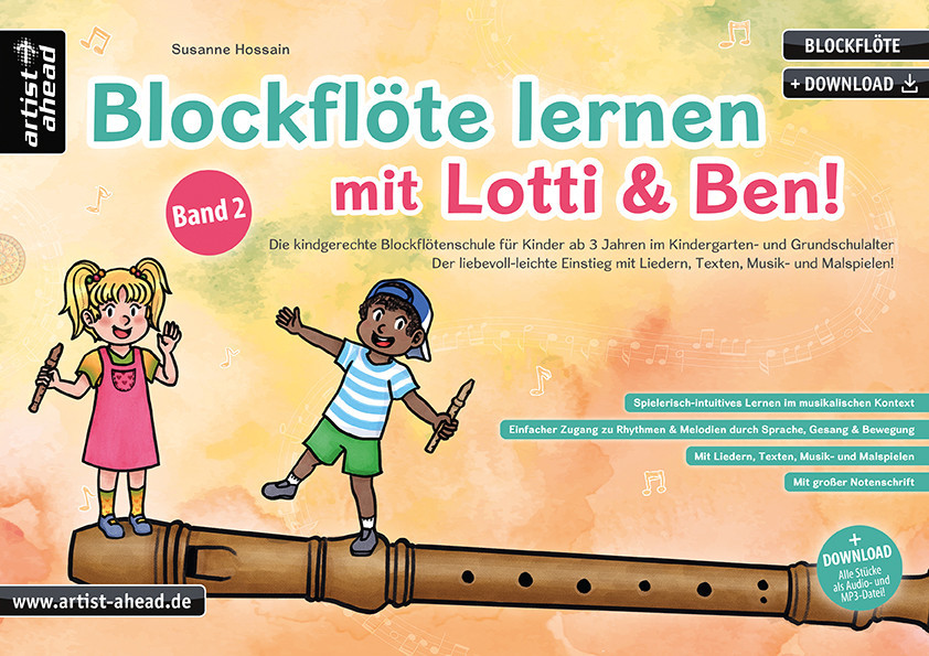 Front Cover Image Blockflöte lernen mit Lotti & Ben Band 2