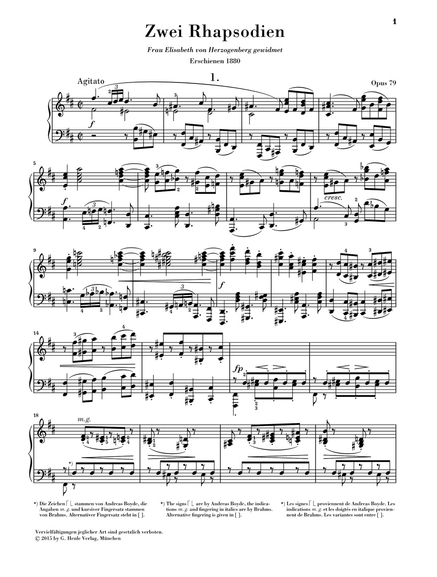 Other Cover Image Zwei Rhapsodien op. 79