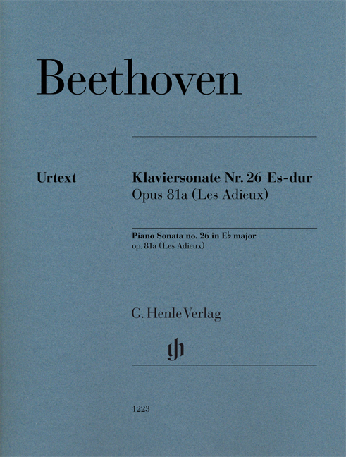 Front Cover Image Klaviersonate Nr. 26 Es-dur op. 81a "Les Adieux"