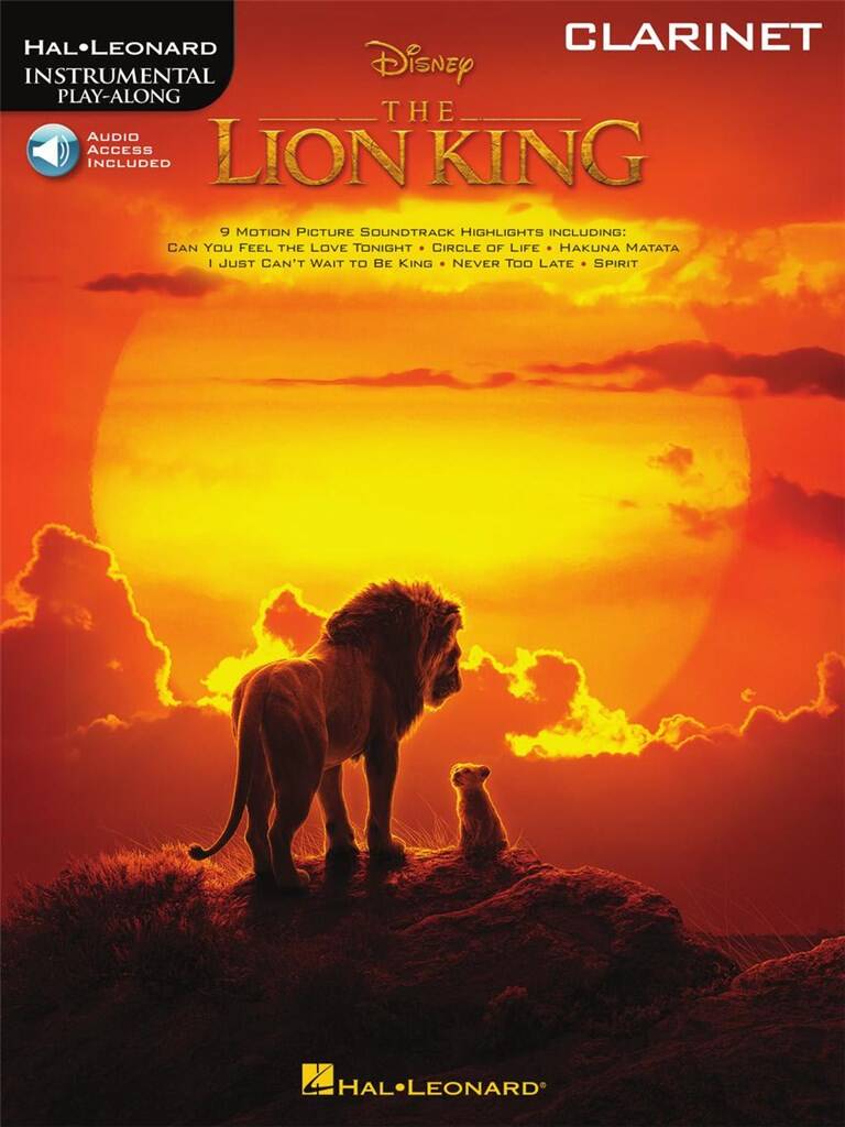Front Cover Image The Lion King for Clarinet
