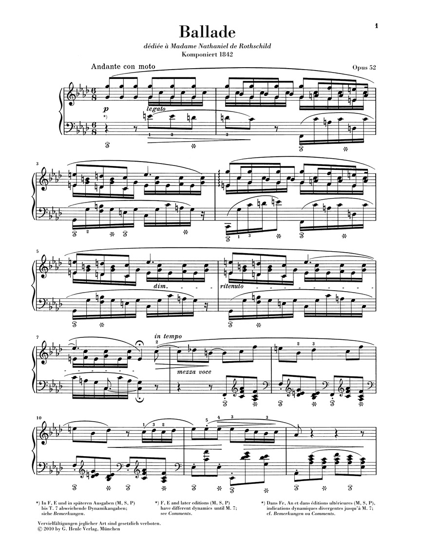 Other Cover Image Ballade f-moll op. 52