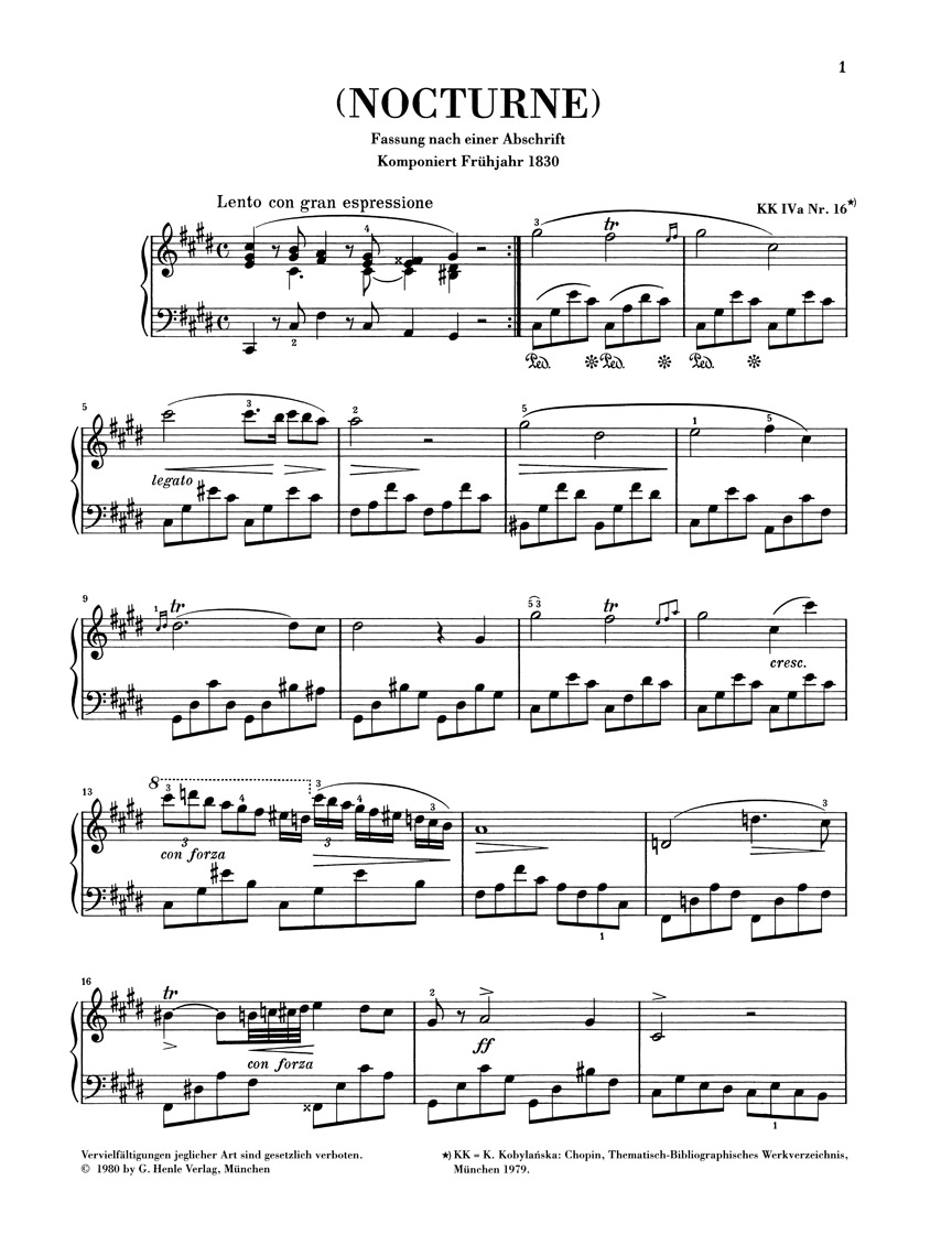 Other Cover Image Nocturne cis-moll (Lento con gran espressione)