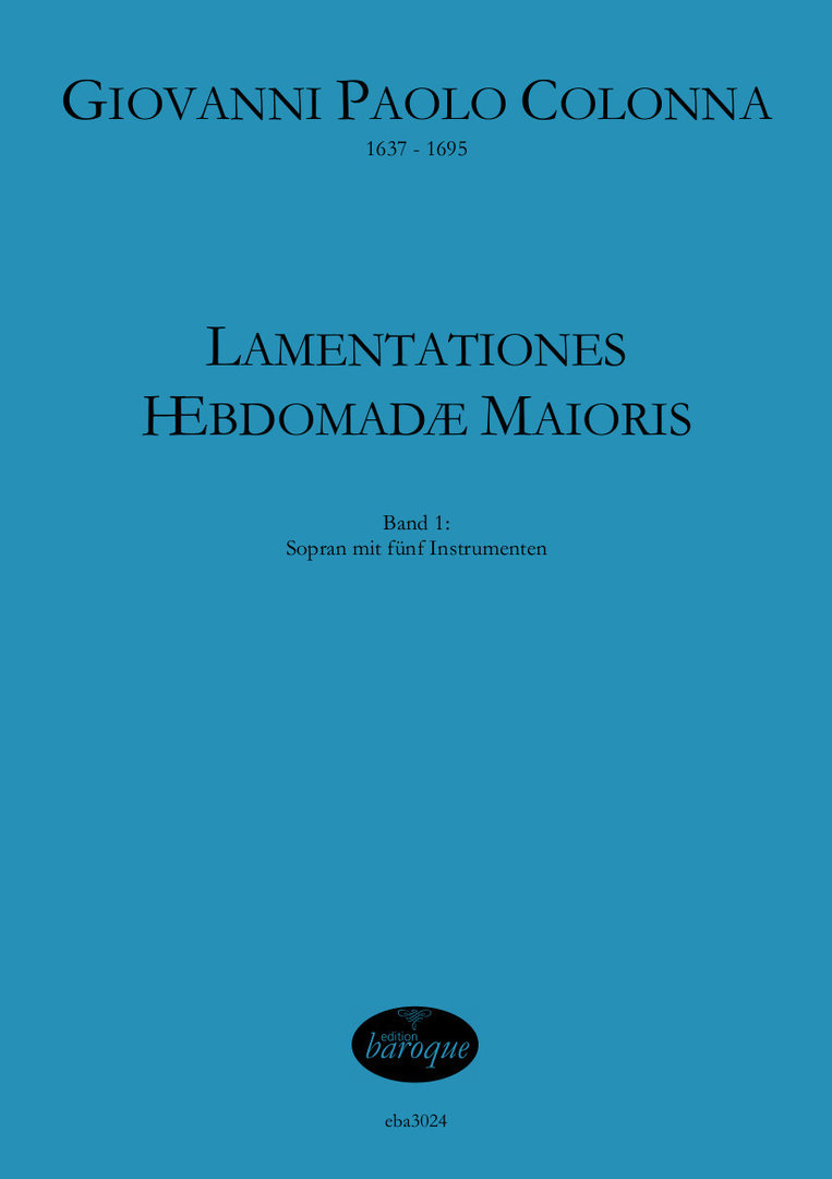 Front Cover Image Lamentatione HEbdomadæ Maioris, Band I