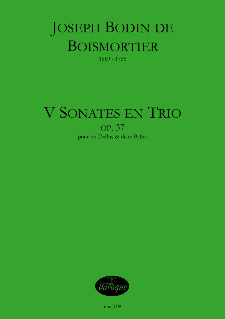 Front Cover Image V Sonates en Trio op. 37