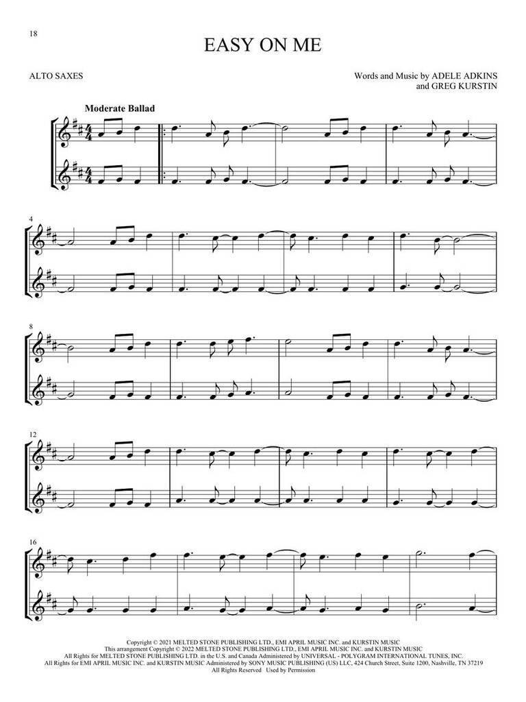 Other Cover Image Chart Hits for Two Alto Sax