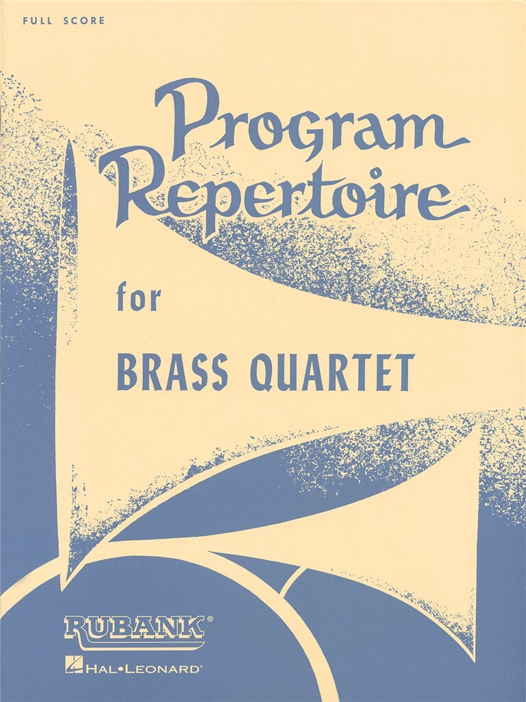 Front Cover Image Program Repertoire for Brass Quartet
