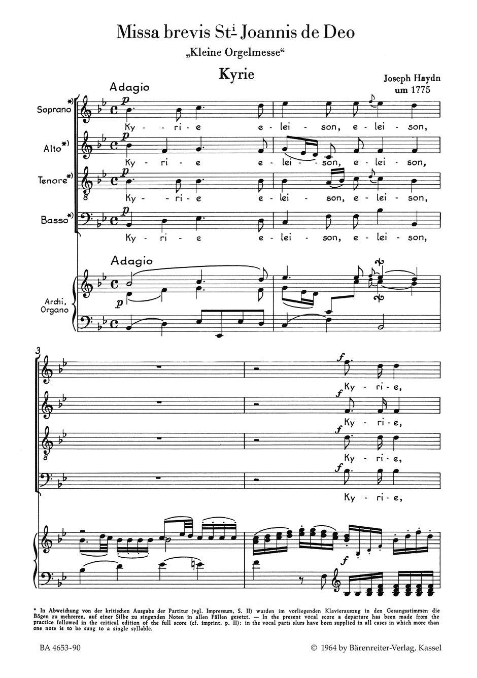 Other Cover Image Missa brevis Sancti Joannis Hob. XXII:7 "Kleine Orgelmesse"