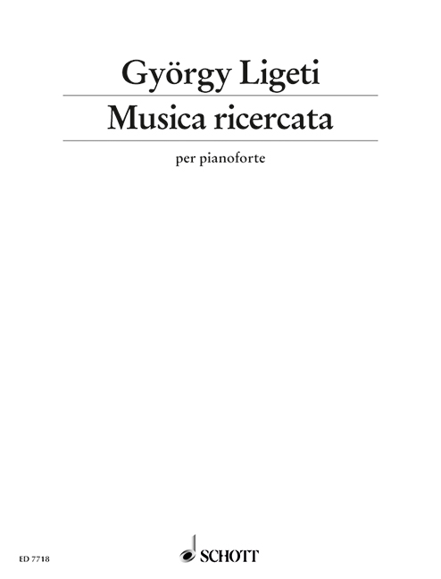 Front Cover Image Musica ricercata