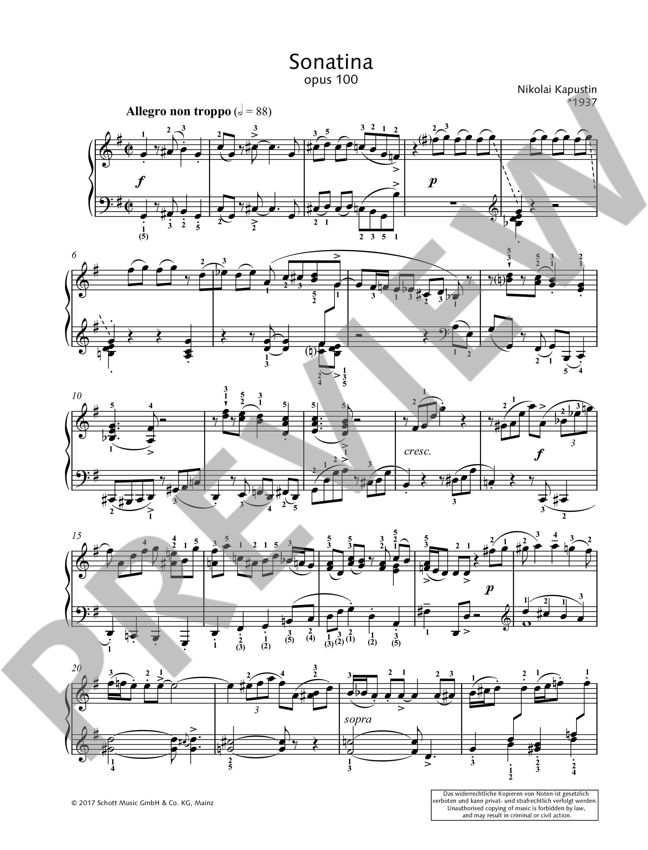Other Cover Image Sonatina G-Dur op. 100
