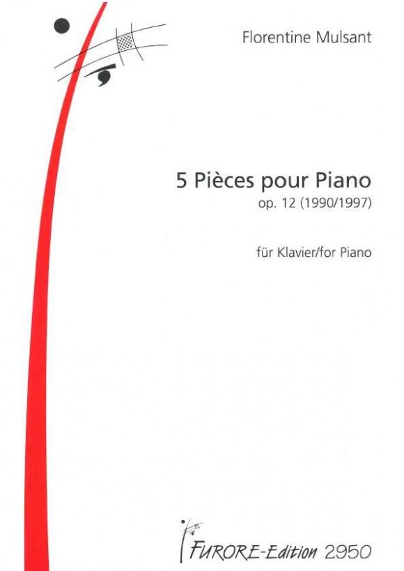 Front Cover Image Cinq Pieces pour piano
