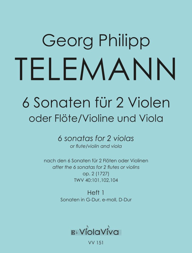 Front Cover Image 6 Sonaten, Heft 1: Sonaten in G-Dur, e-moll und D-Dur