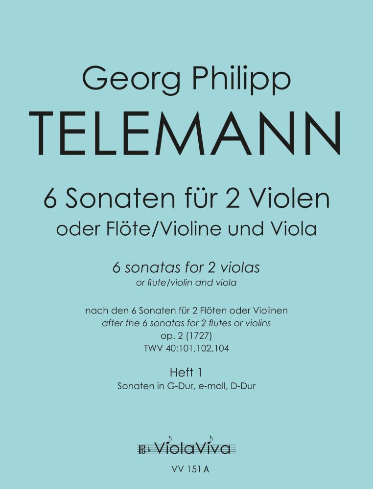 Front Cover Image 6 Sonaten, Heft 1: Sonaten in G-Dur, e-moll und D-Dur